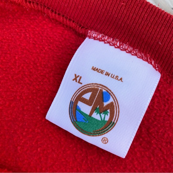 Vintage Indiana collegiate red crewneck sweatshirt USA XL EM - Picture 4 of 6